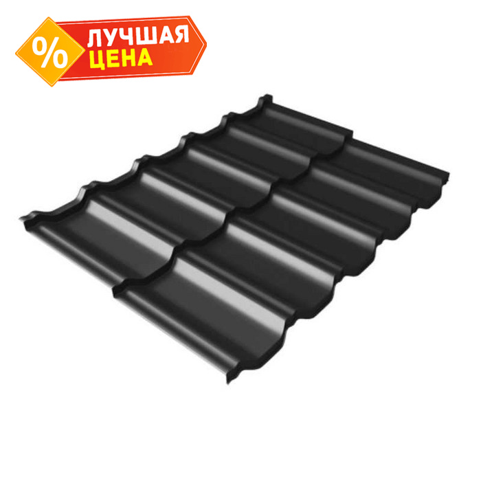 Металлочерепица Grand Line Kvinta Uno (Квинта Уно) 0,5 GreenCoat Pural Matt BT RR 33 Черный