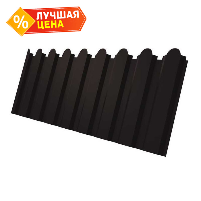 Профлист Grand Line фигурный C20A Velur 0.5 мм RAL 9005 Черный