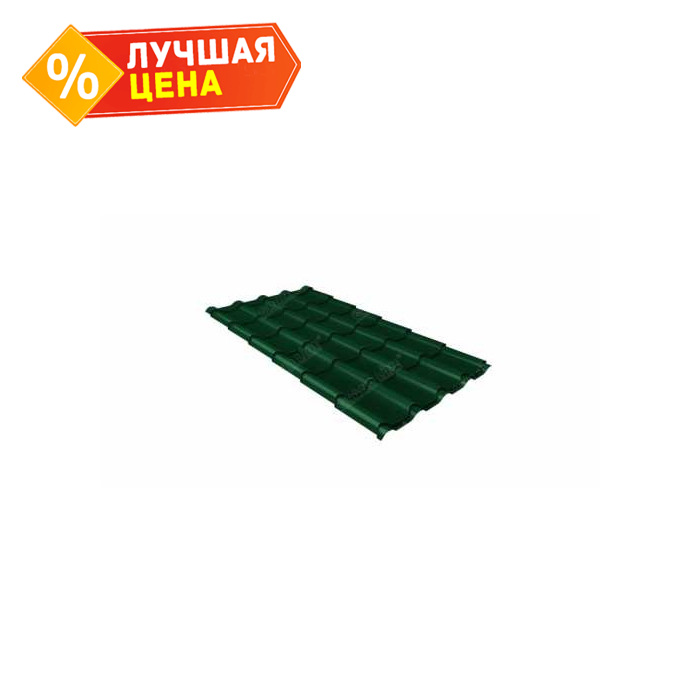 Металлочерепица Grand Line Kamea (Камея) 0,5 Satin RAL 6005 Зеленый мох