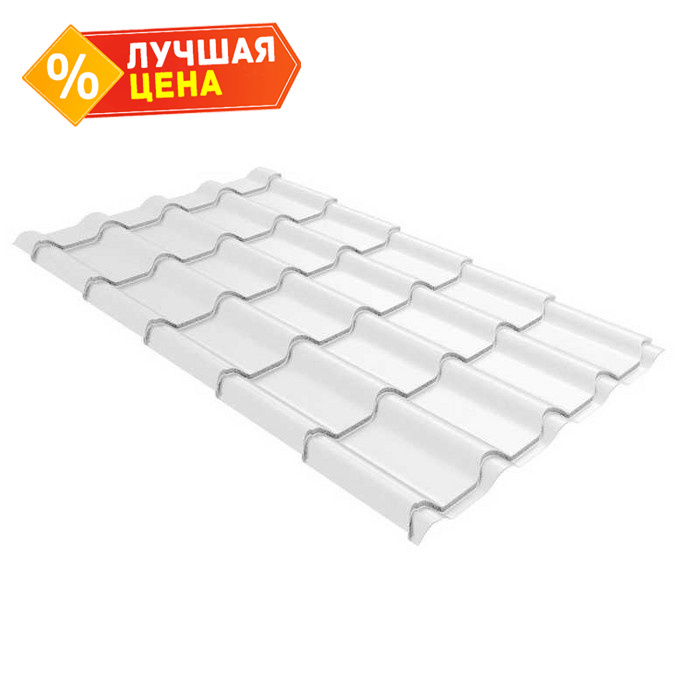 Металлочерепица Grand Line Classic (Классик) 0,45 Drap RAL 9003 Сигнальный белый