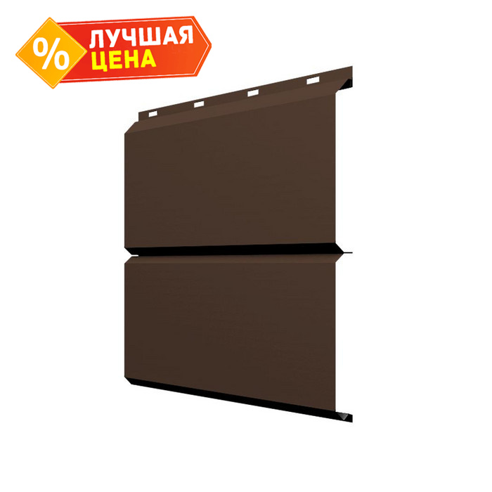 Софит ЭкоБрус без перфорации 0,345 Grand Line 0,45 Drap RAL8017 шоколад