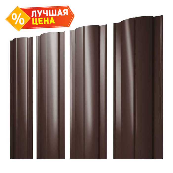 Штакетник Круглый Grand Line 0,4 Полиэстер RAL8017 Шоколад