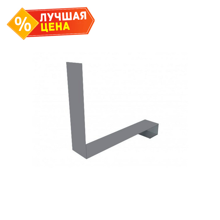 Планка примыкание нижнее к трубе фальц 0,45 PE с пленкой RAL 7004 сигнальный серый