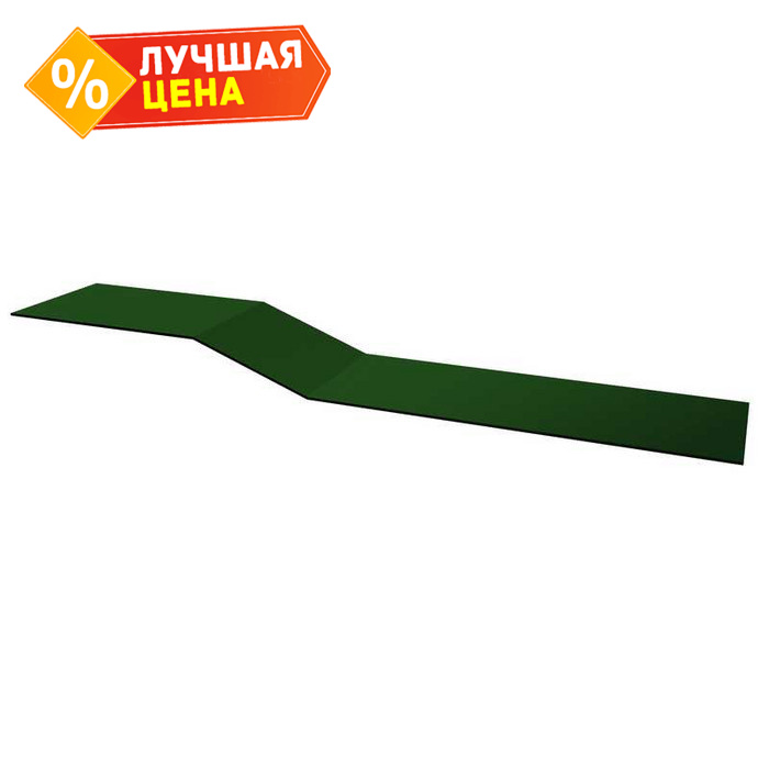 Планка крепежная фальц Grand Line 0,5 Satin с пленкой RAL 6005 зеленый мох