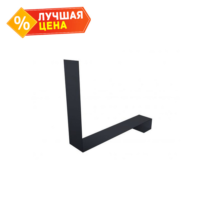 Планка примыкание нижнее к трубе фальц 0,45 Drap ST RAL 7024 мокрый асфальт