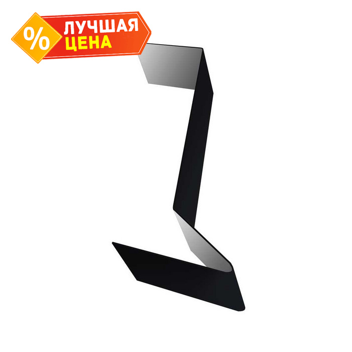 Планка примыкания для мягкой кровли 0,5 Velur RAL 9005 черный