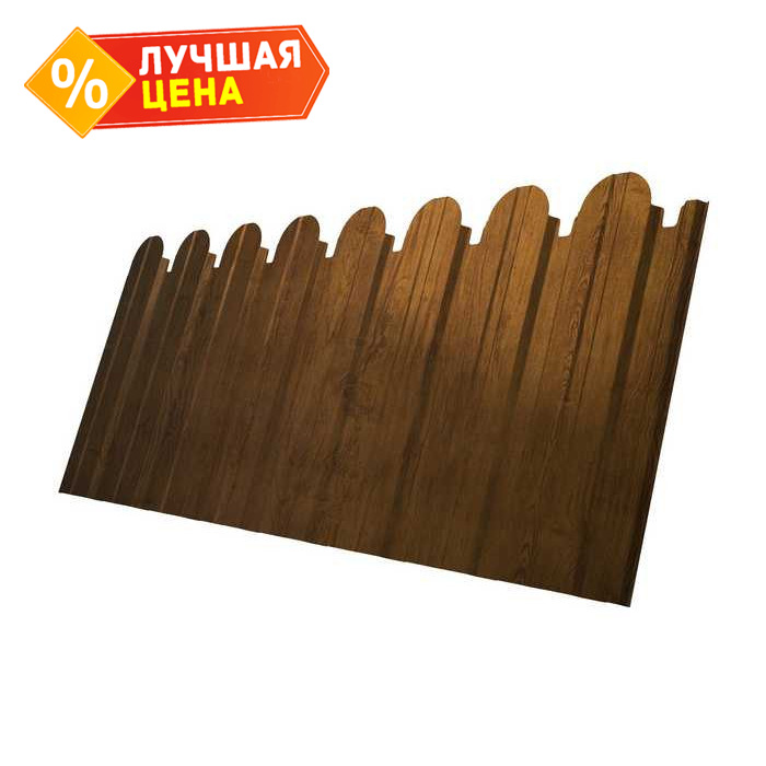 Профнастил С10A фигурный 0,45 Print-double Elite с пленкой Golden Wood