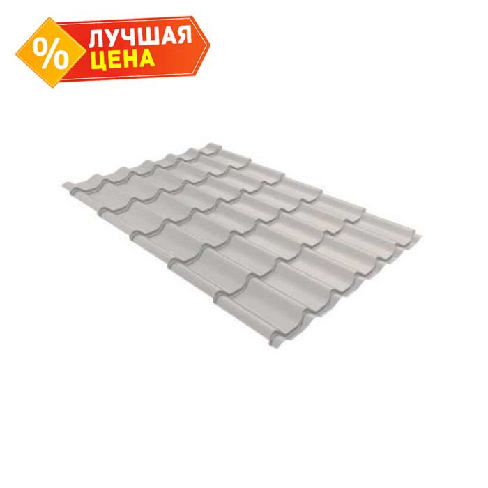 Металлочерепица Grand Line Classic (Классик) 0,5 GreenCoat Pural Matt RR 21 Серое окно