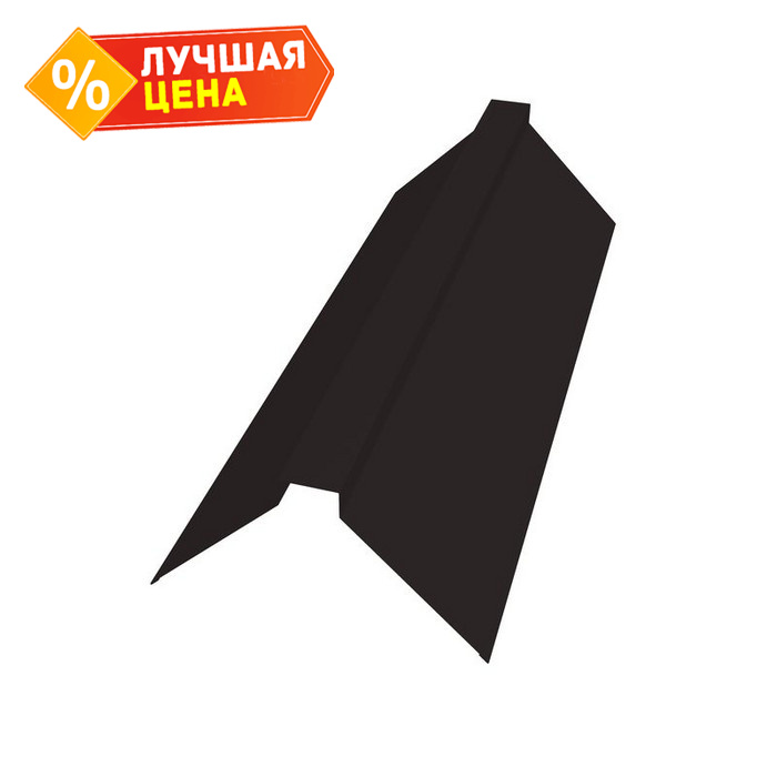 Планка конька плоского 175х50х175 0,5 Rooftop Matte RAL 9005 черный