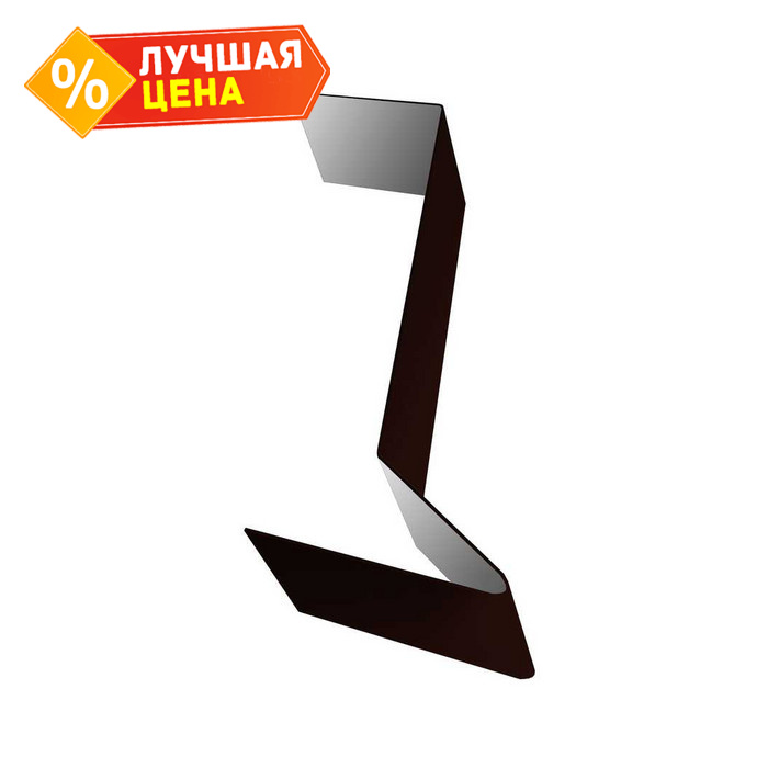 Планка примыкания для мягкой кровли 0,45 Drap RR 32 темно-коричневый