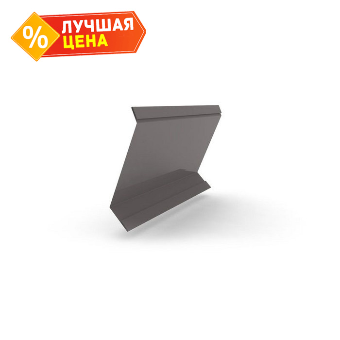Планка примыкание в штробу 60 Grand Line 0,5 Rooftop Matte RAL 7016 антрацитово-серый