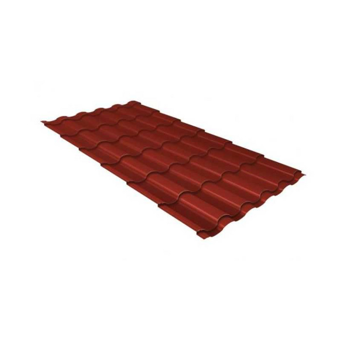 Металлочерепица Grand Line Kredo (Кредо) 0,5 GreenCoat Pural Matt BT RR 29 Оксидно-красный