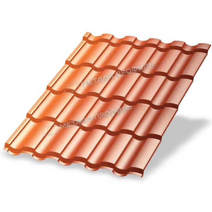 Металлочерепица Металл-Профиль Монтекристо-M 0,5 AGNETA® Copper/Медный